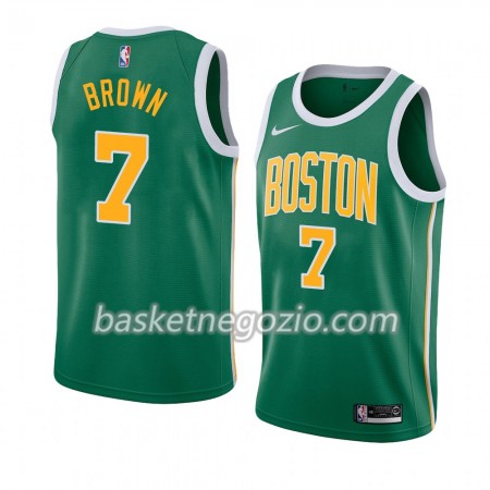 Canotte Uomo Boston Celtics Jaylen Brown 7 2018-19 Nike Verde Swingman